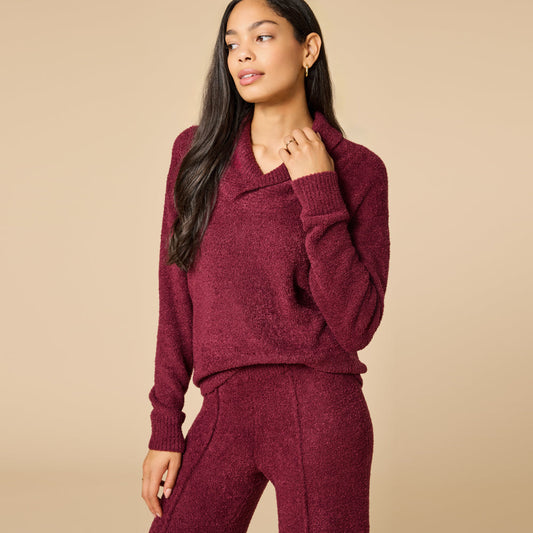 Ultra-Marshmallow Shawl Collar with Pintuck Pant