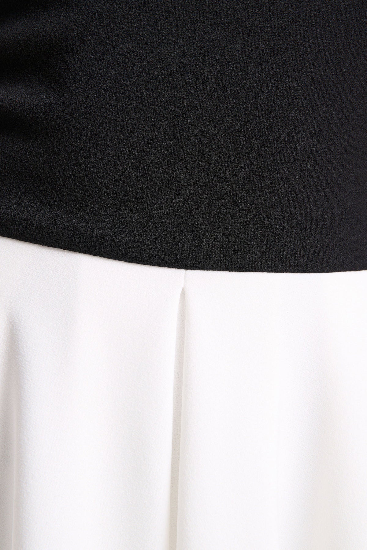 Frederica | Black And White Bardot-Neck Midi Dress