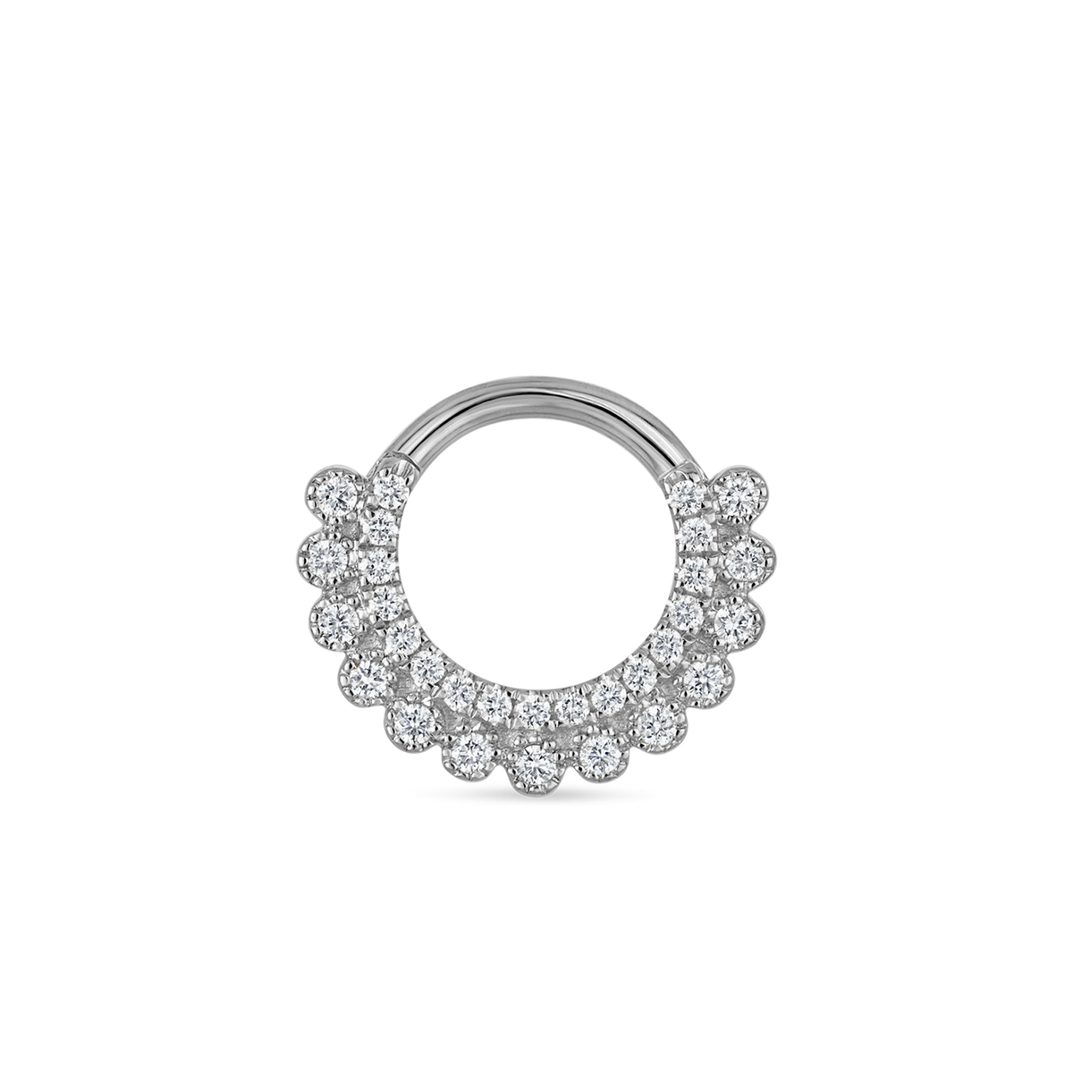 Cubic Zirconia Apsara Hoop Earring
