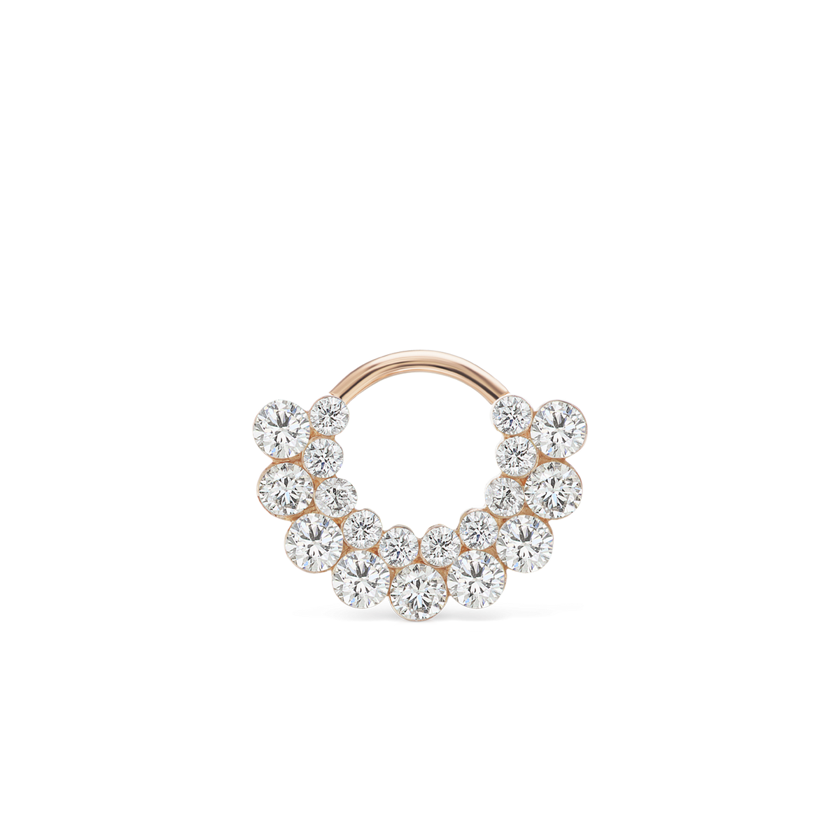 Invisible Diamond Apsara Hoop Earring
