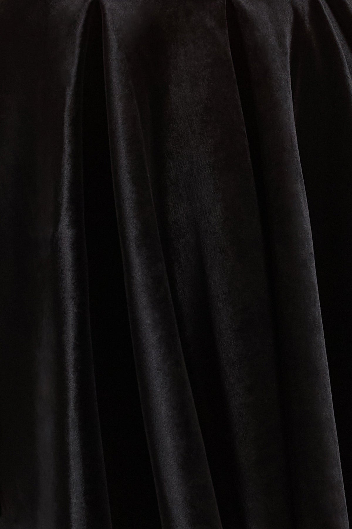Leticia | Black Asymmetric-Neck Velvet Mini Dress With Twist-Sleeve