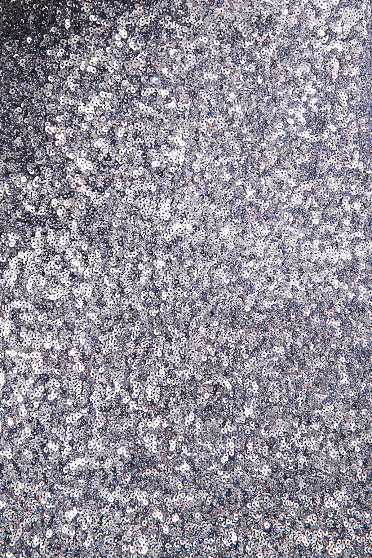 Galaxy | Silver Sequin High Neck Long Sleeve Maxi Dress