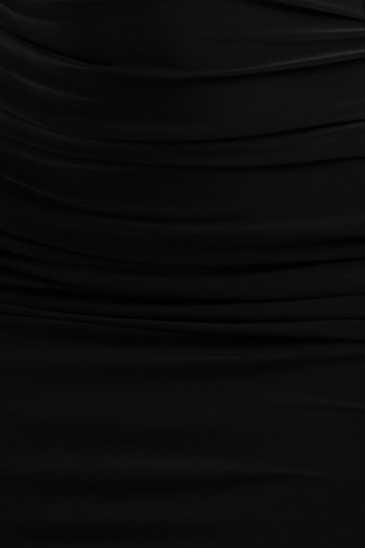 Dalarie | Black One-Shoulder Gathered Maxi Dress