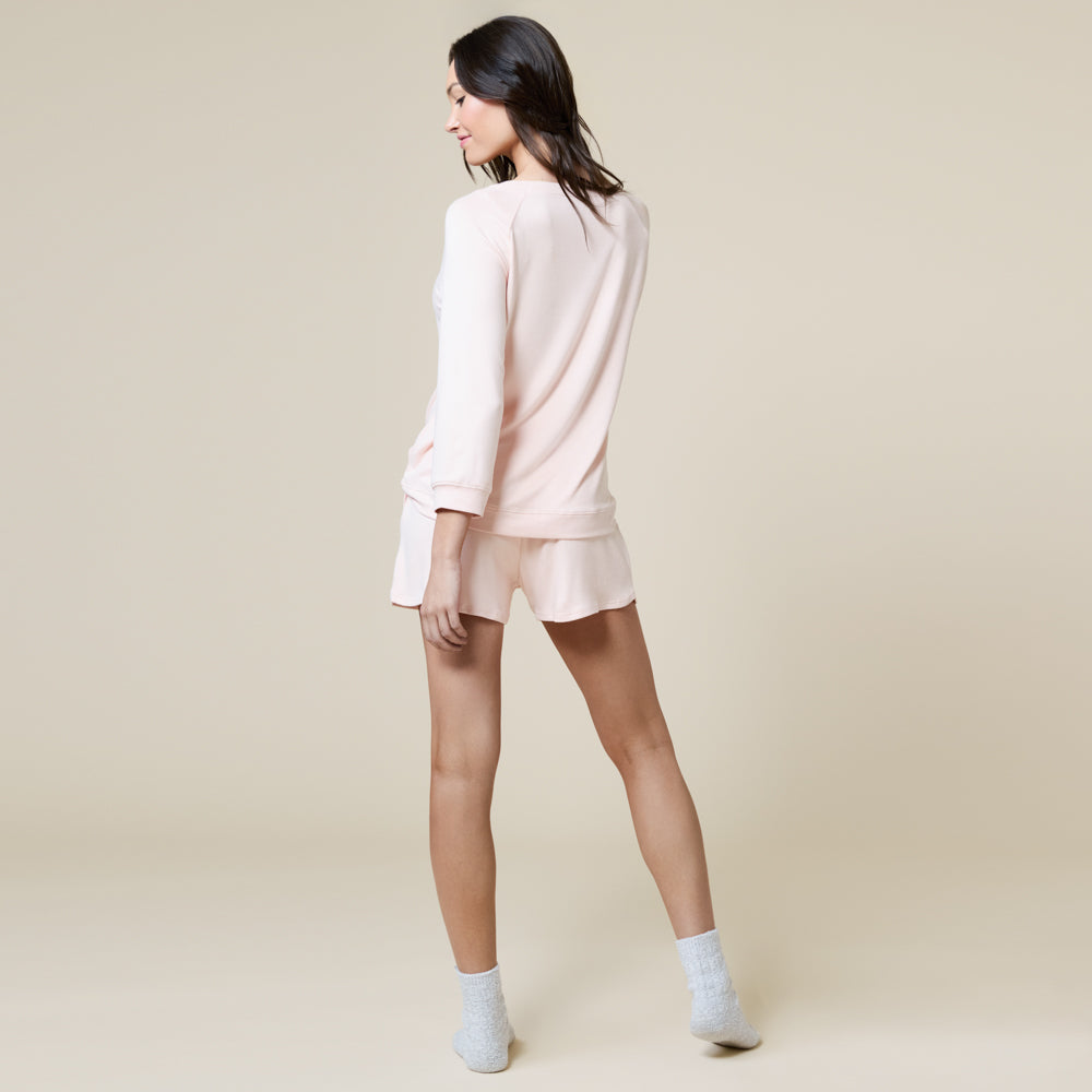 Dream 3/4 Sleeve Boat Neck Top and Short Set