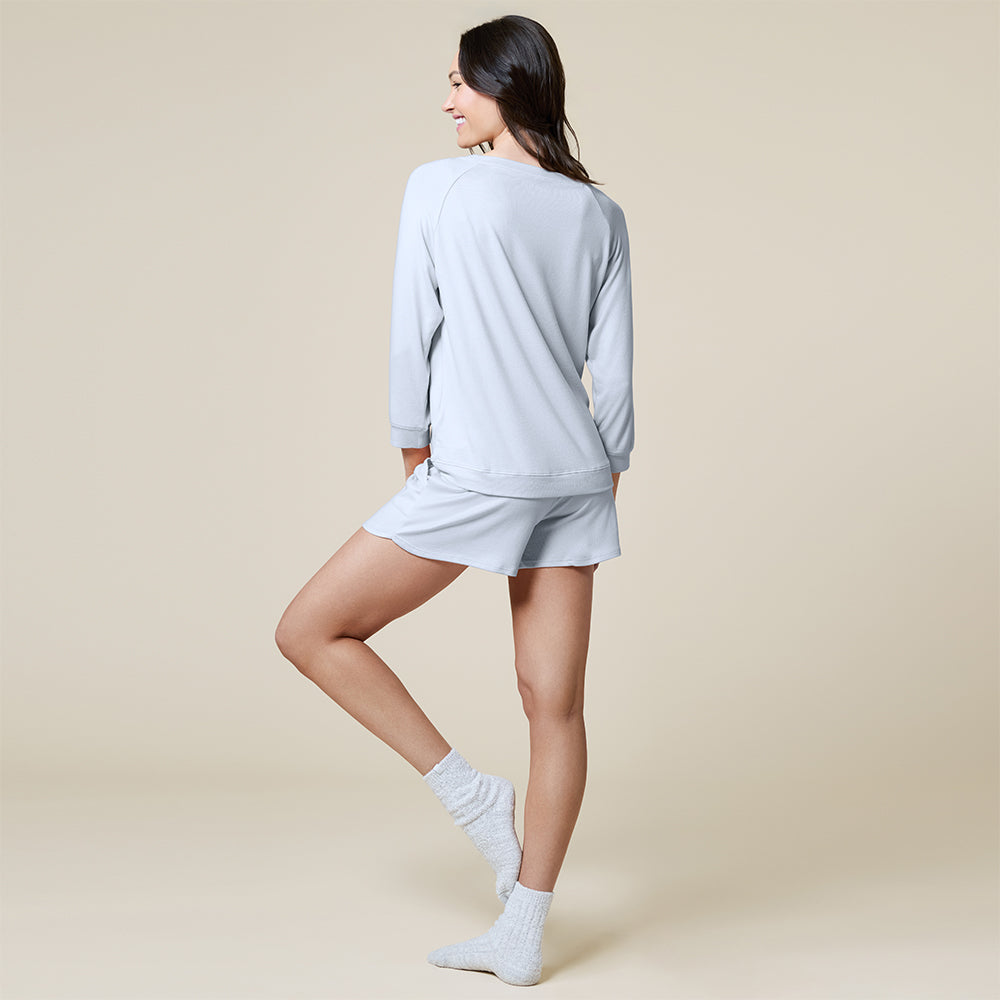 Dream 3/4 Sleeve Boat Neck Top and Short Set