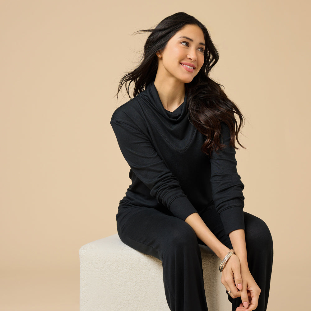 Dream Jersey Cowl Neck Lounge Set