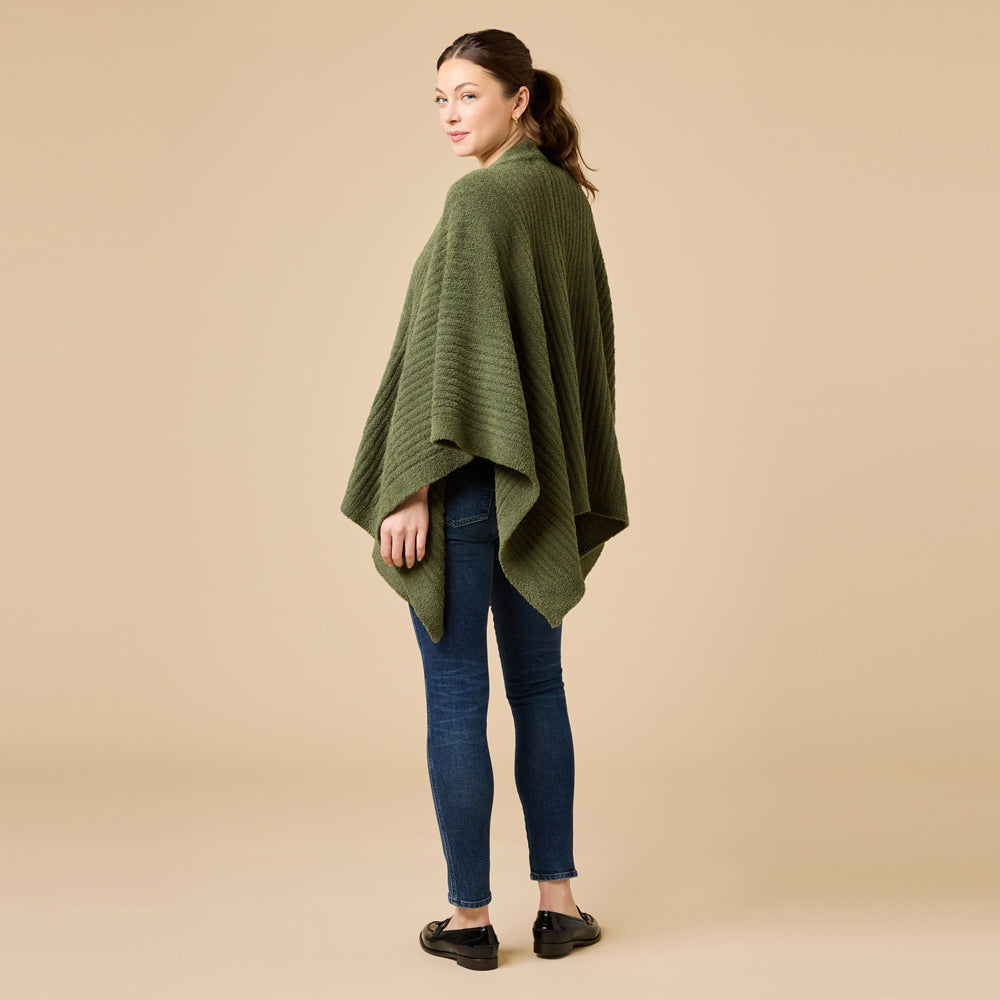 38" Solid Rib Marshmallow Shawl