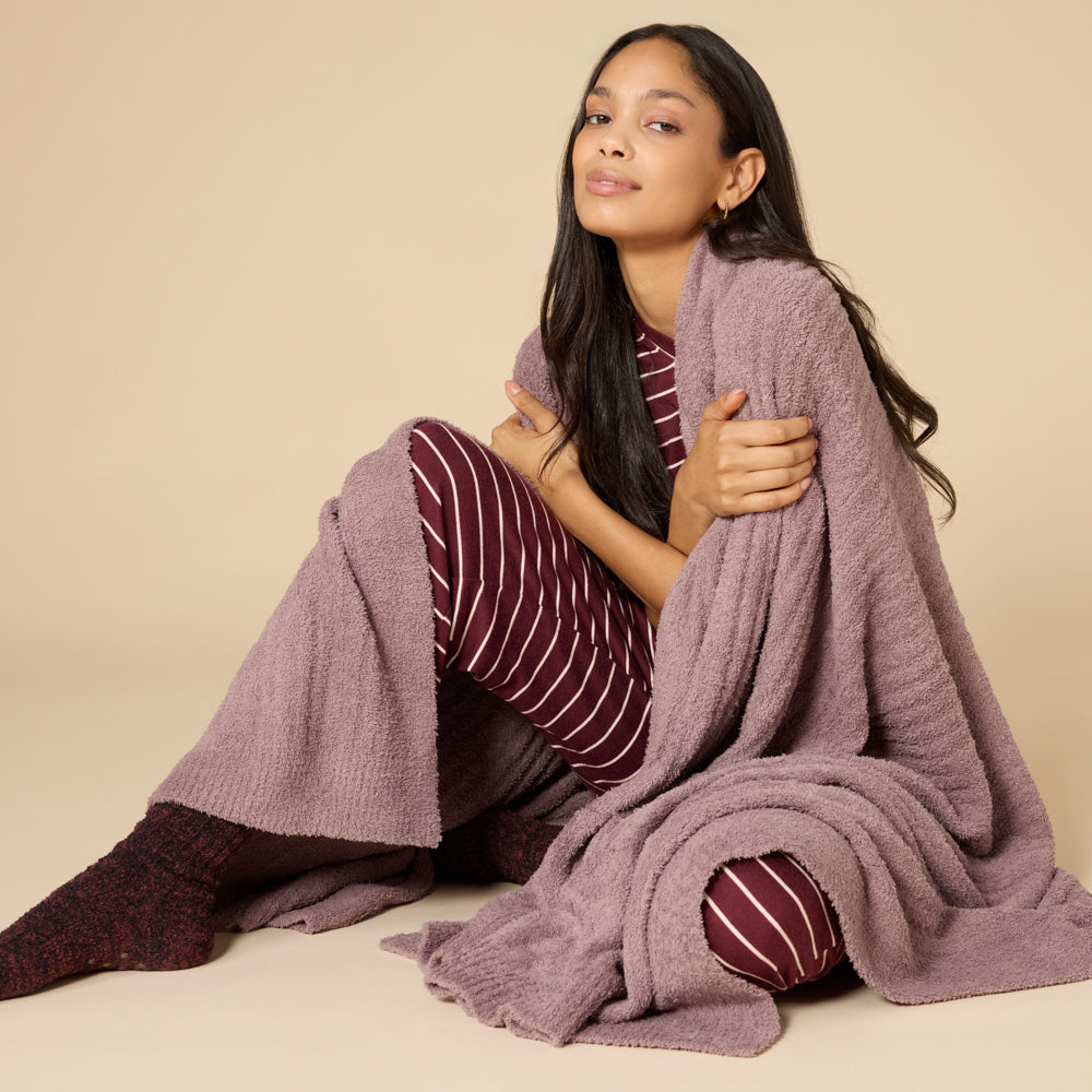 50" x 70" Solid Rib Marshmallow Blanket