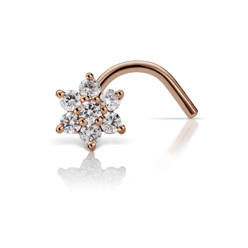 Diamond Flower Nostril Screw