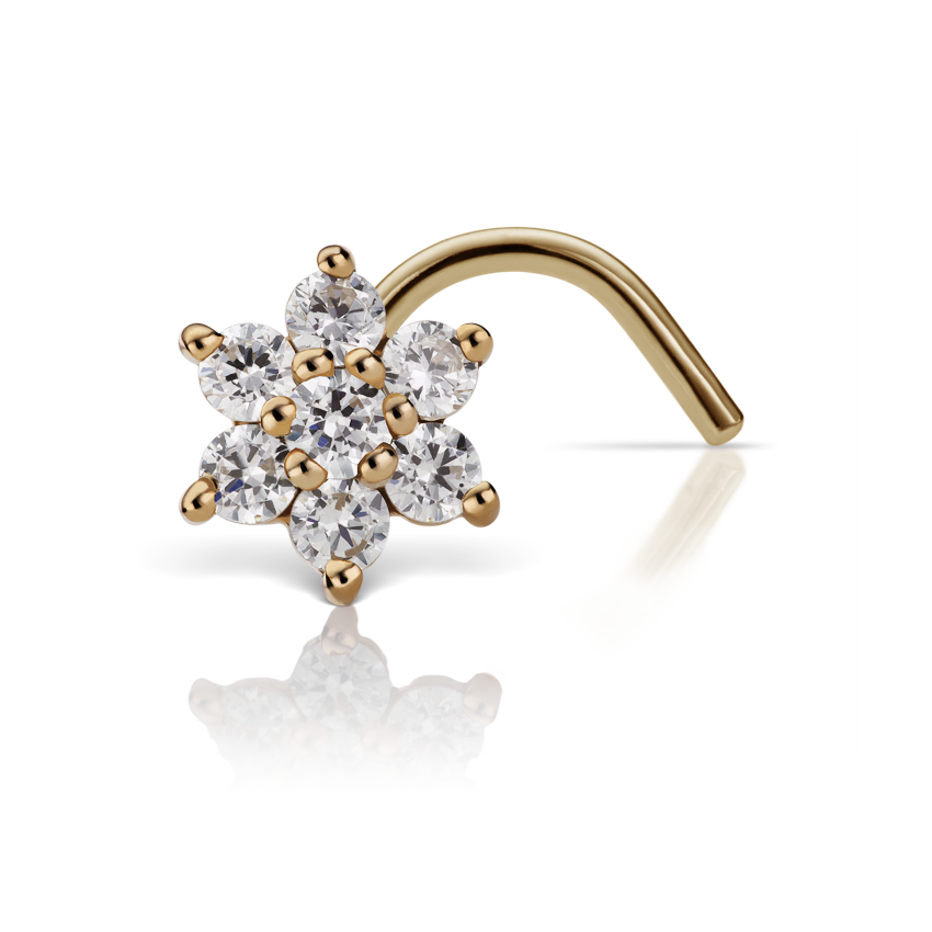 Diamond Flower Nostril Screw