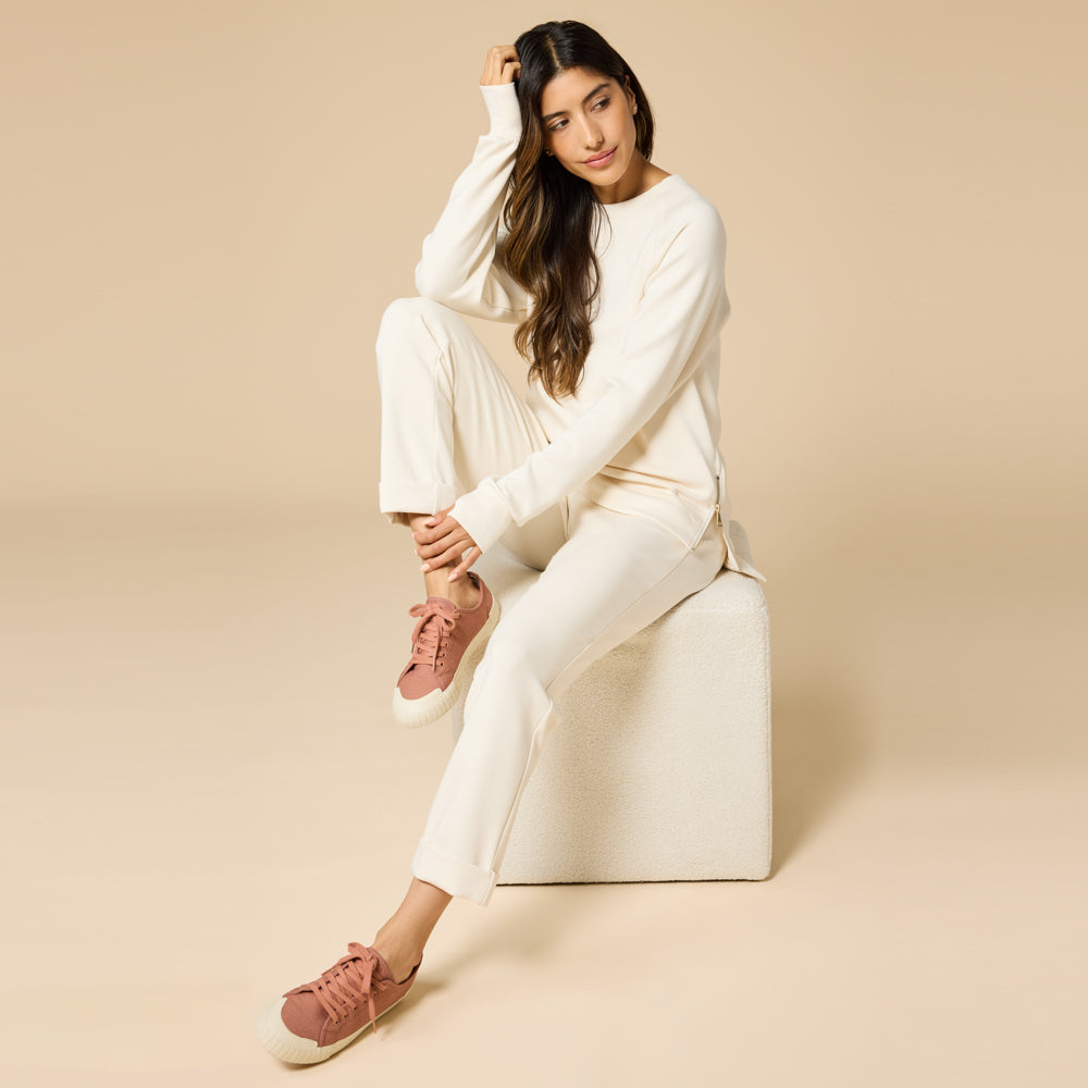 DreamTech Crew Tunic with Side Zip & Ankle Cuff Pant