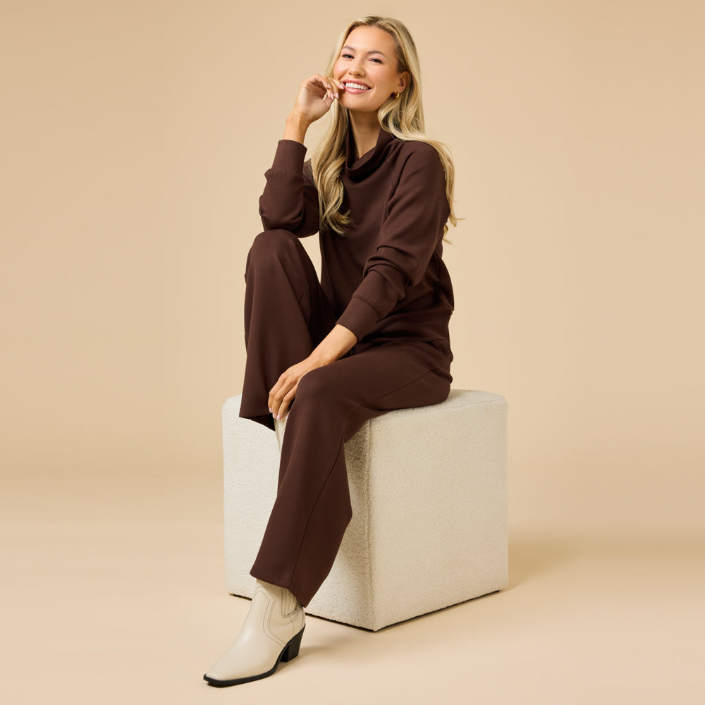 DreamTech Cowl Neck with Pleated Pant