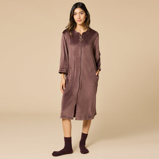 Serenity 42" 3/4 Sleeve Zip Robe