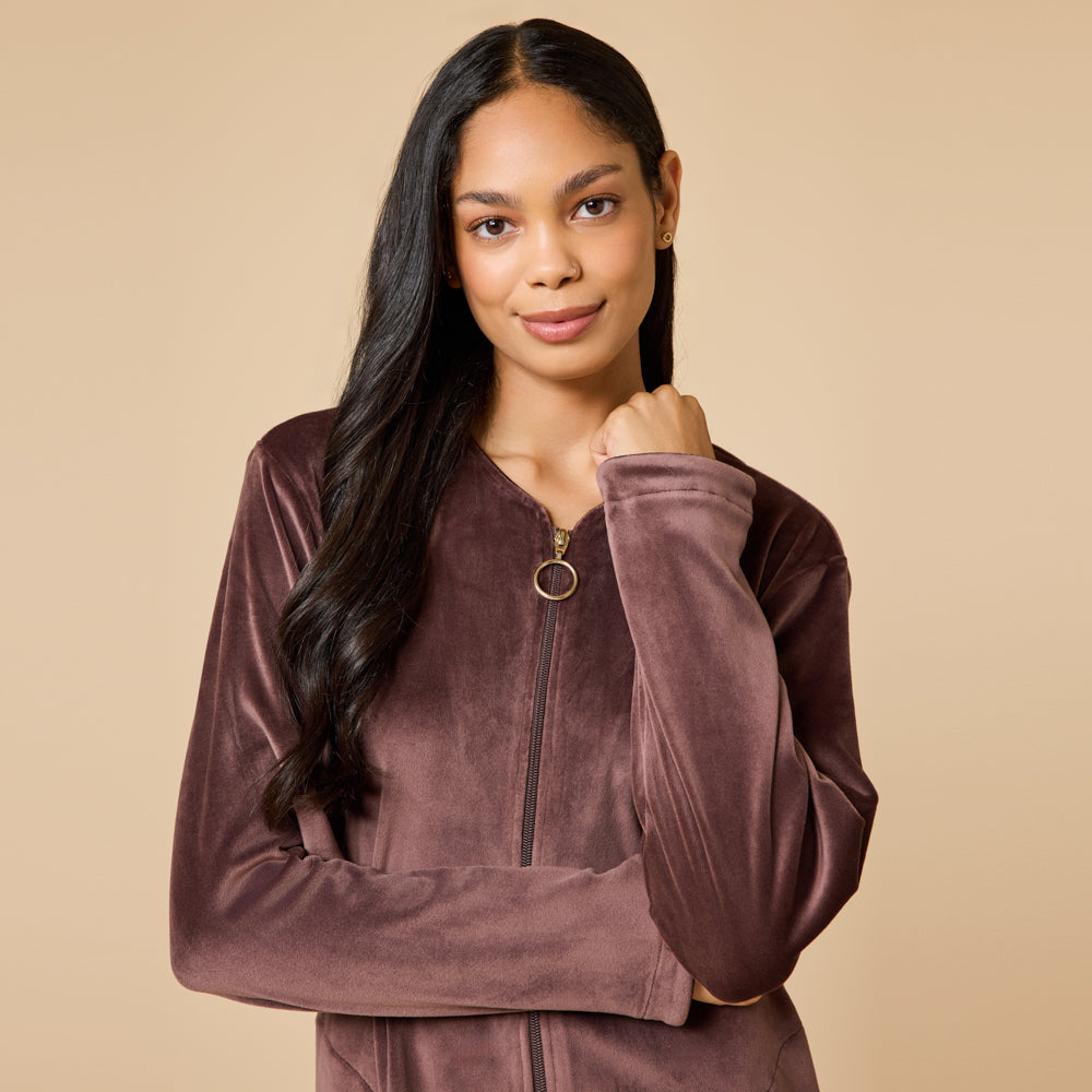 Serenity Shear Mink Zip Robe