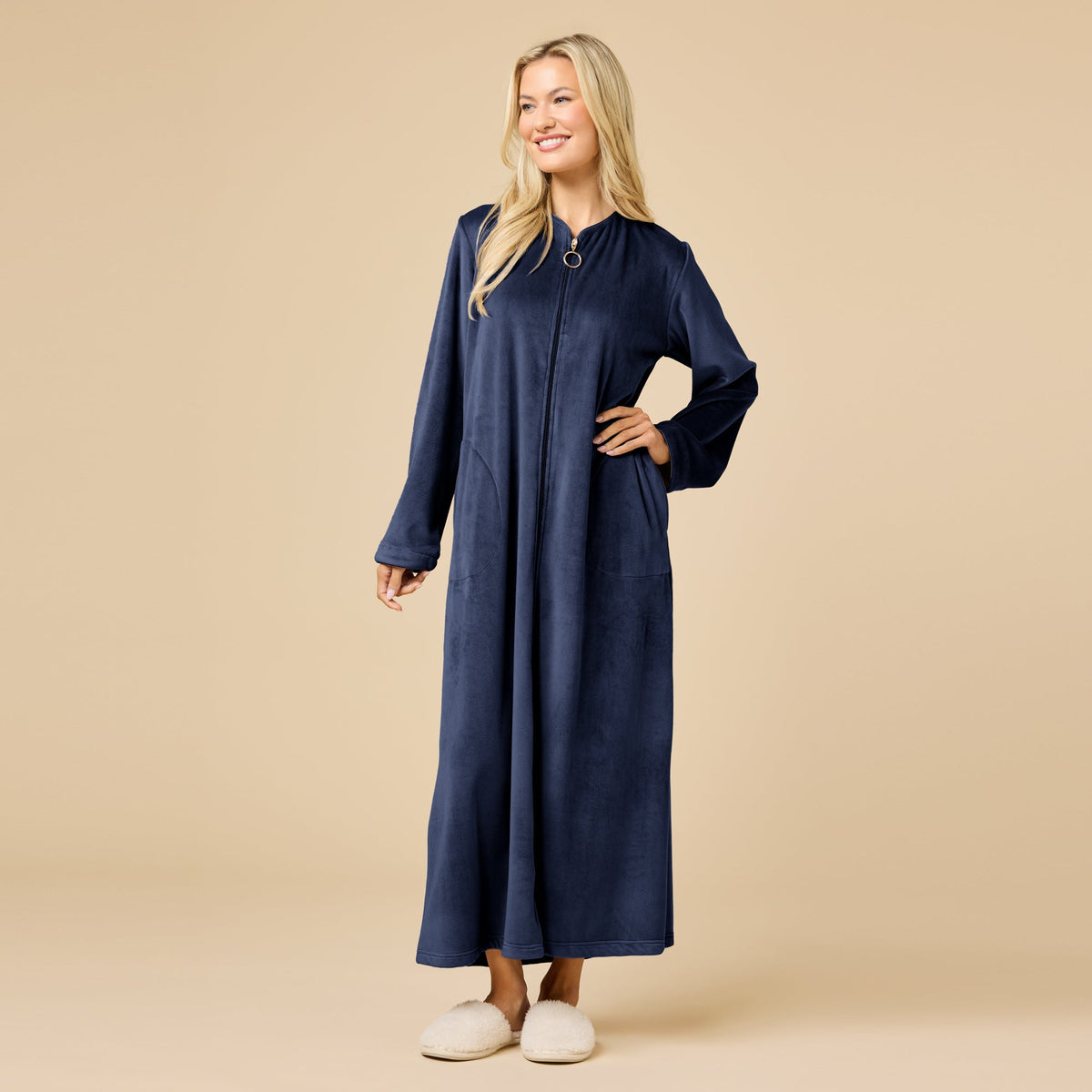Serenity Shear Mink Zip Robe