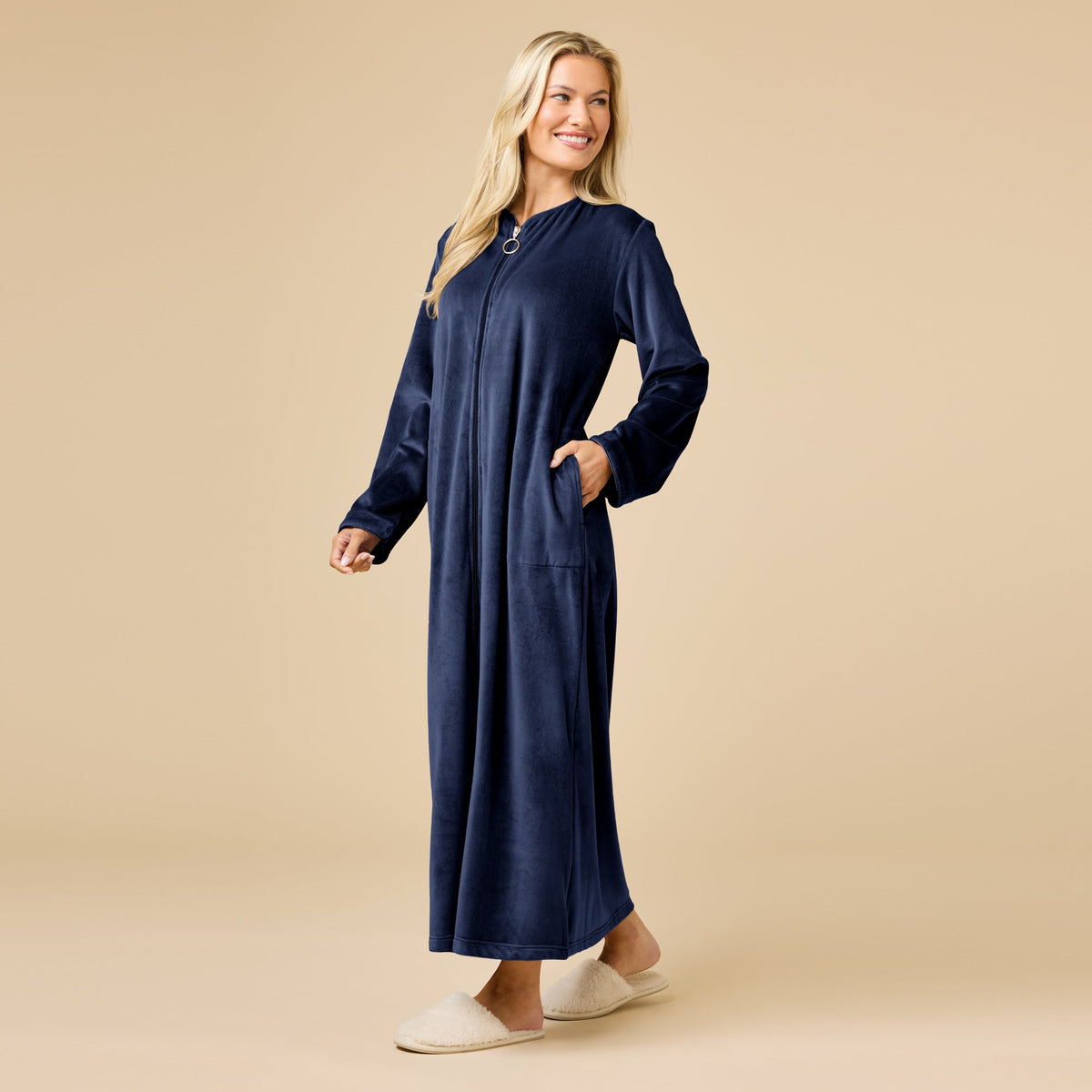 Serenity Shear Mink Zip Robe