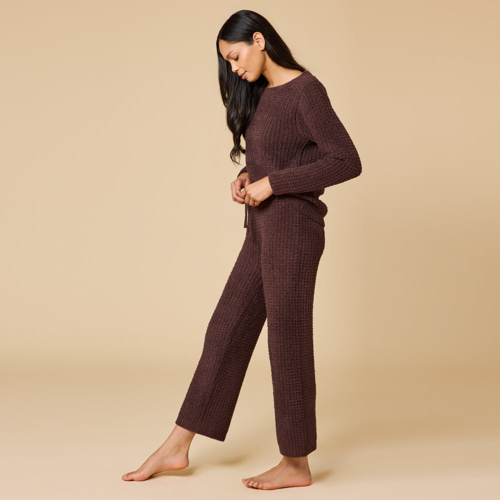 Waffle Knit Marshmallow Boatneck Lounge Set