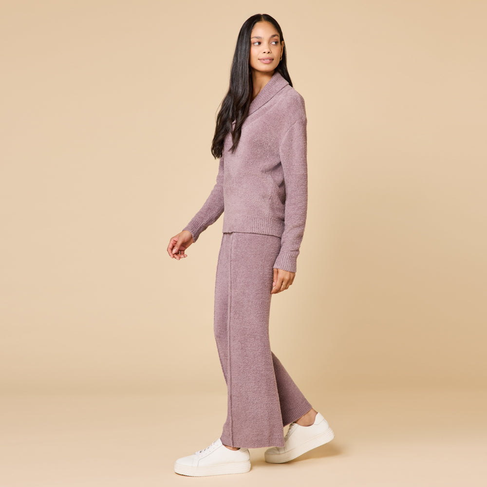 Ultra-Marshmallow Shawl Collar with Pintuck Pant