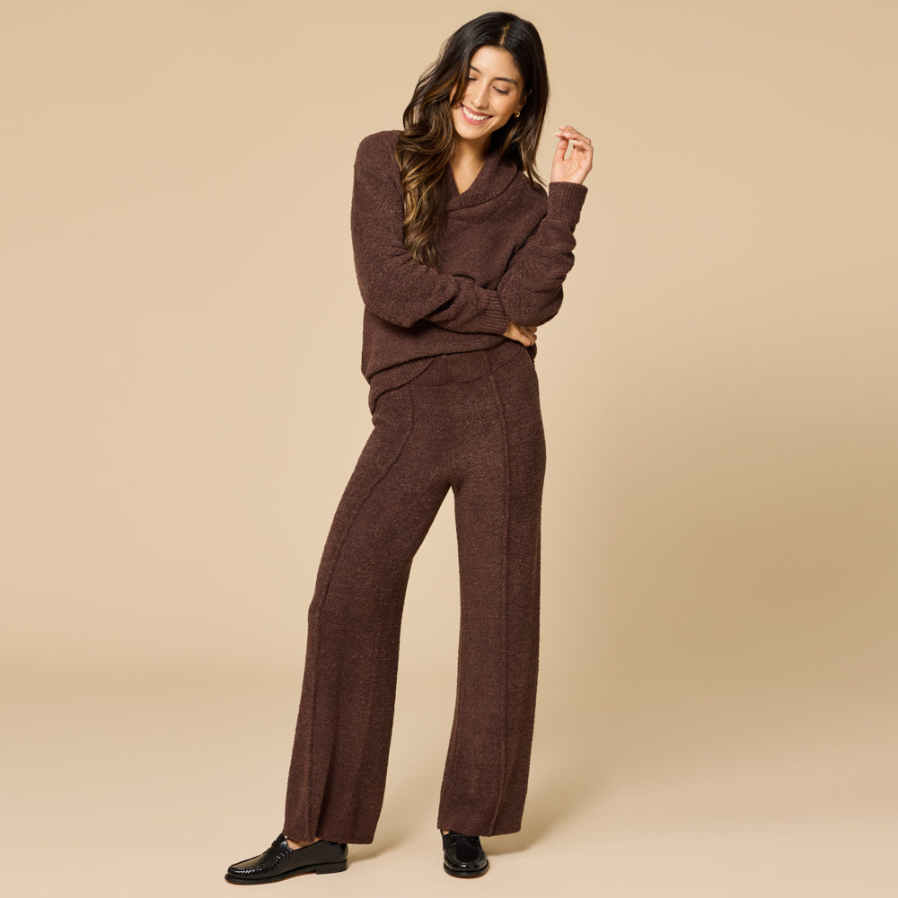 Ultra-Marshmallow Shawl Collar with Pintuck Pant