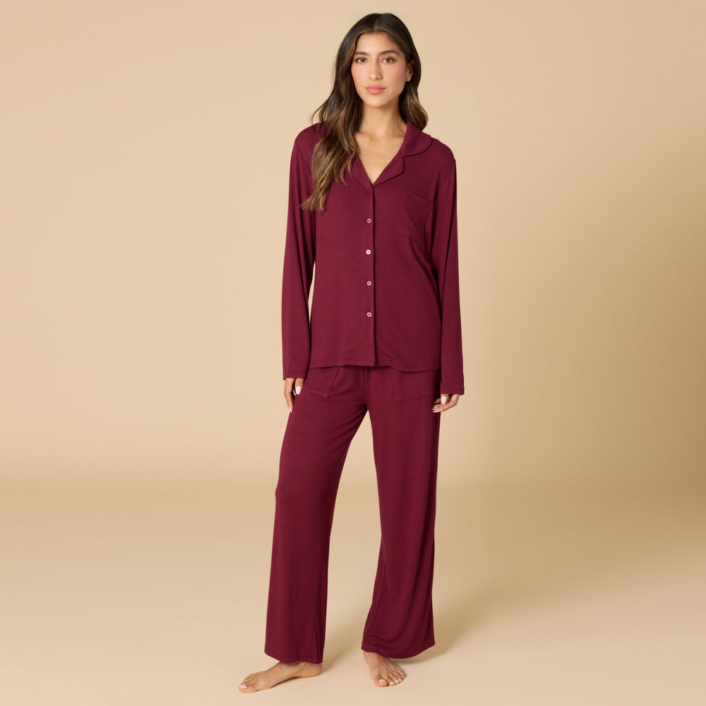Aria - Slim Notch Collar PJ Set