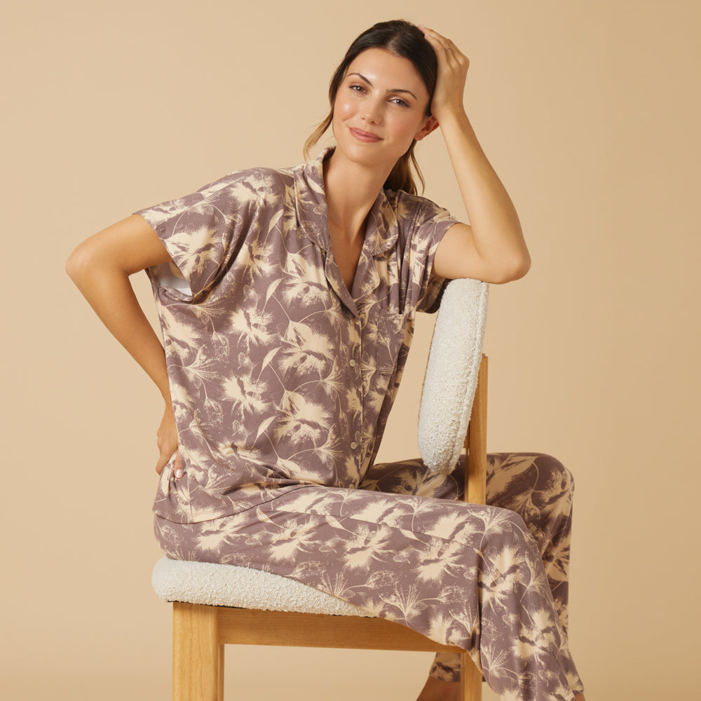 Caftan Top Cropped Pant Set