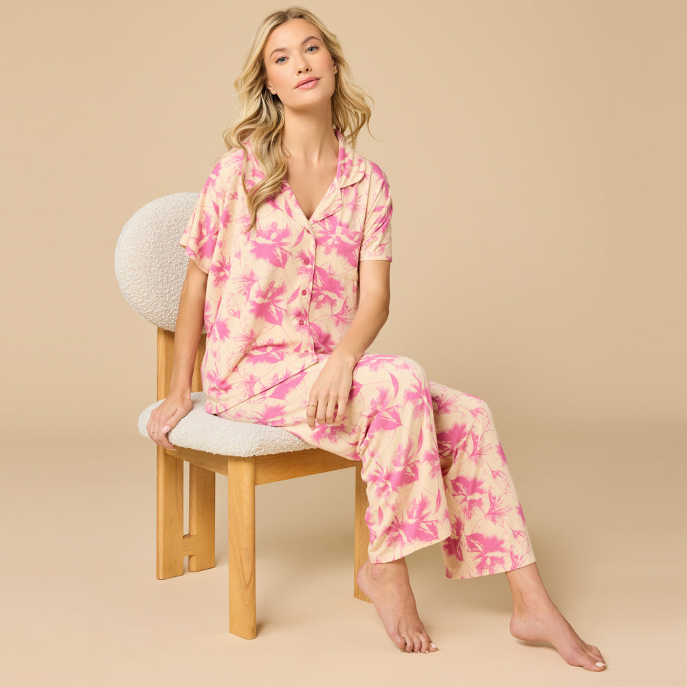 Caftan Top Cropped Pant Set