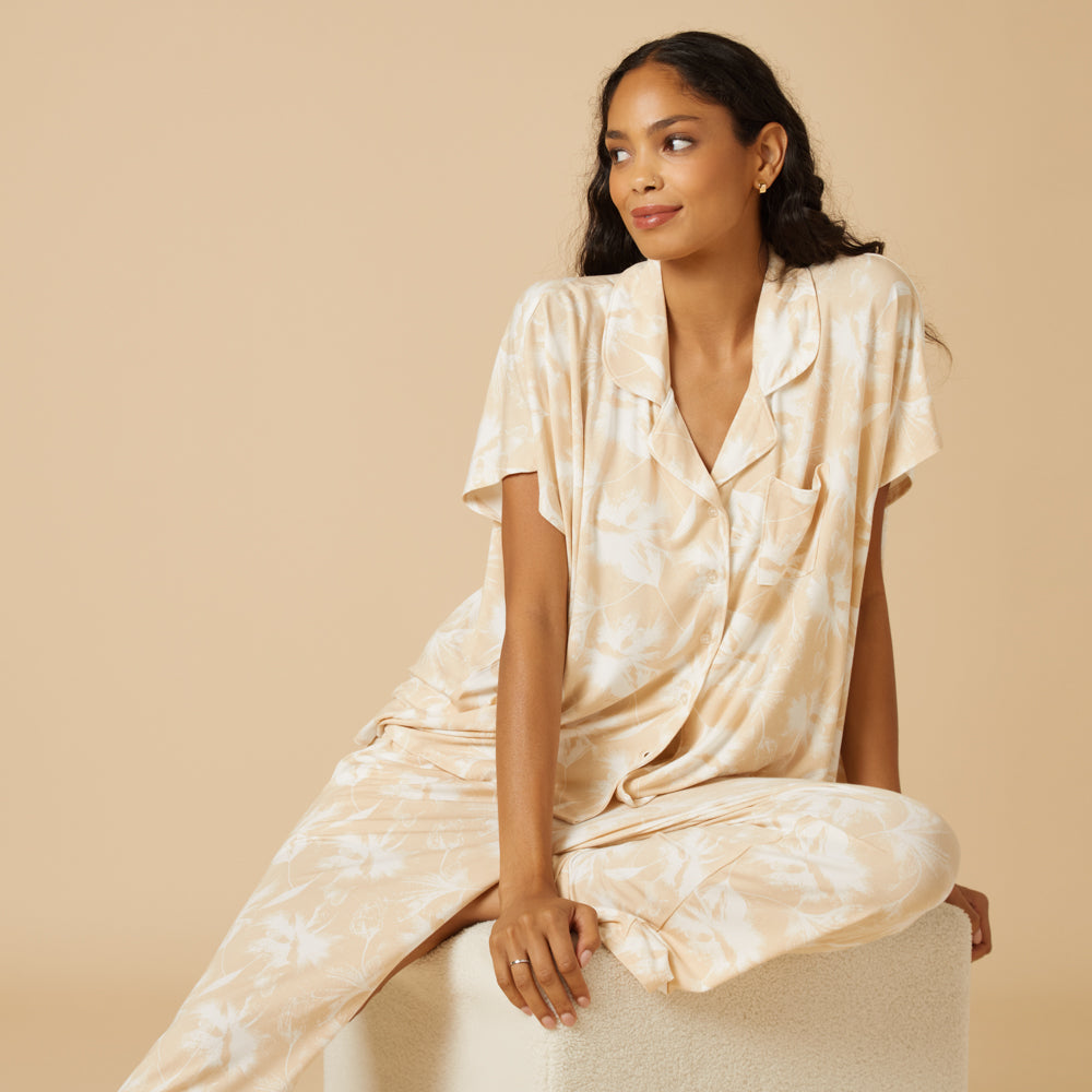 Caftan Top Cropped Pant Set