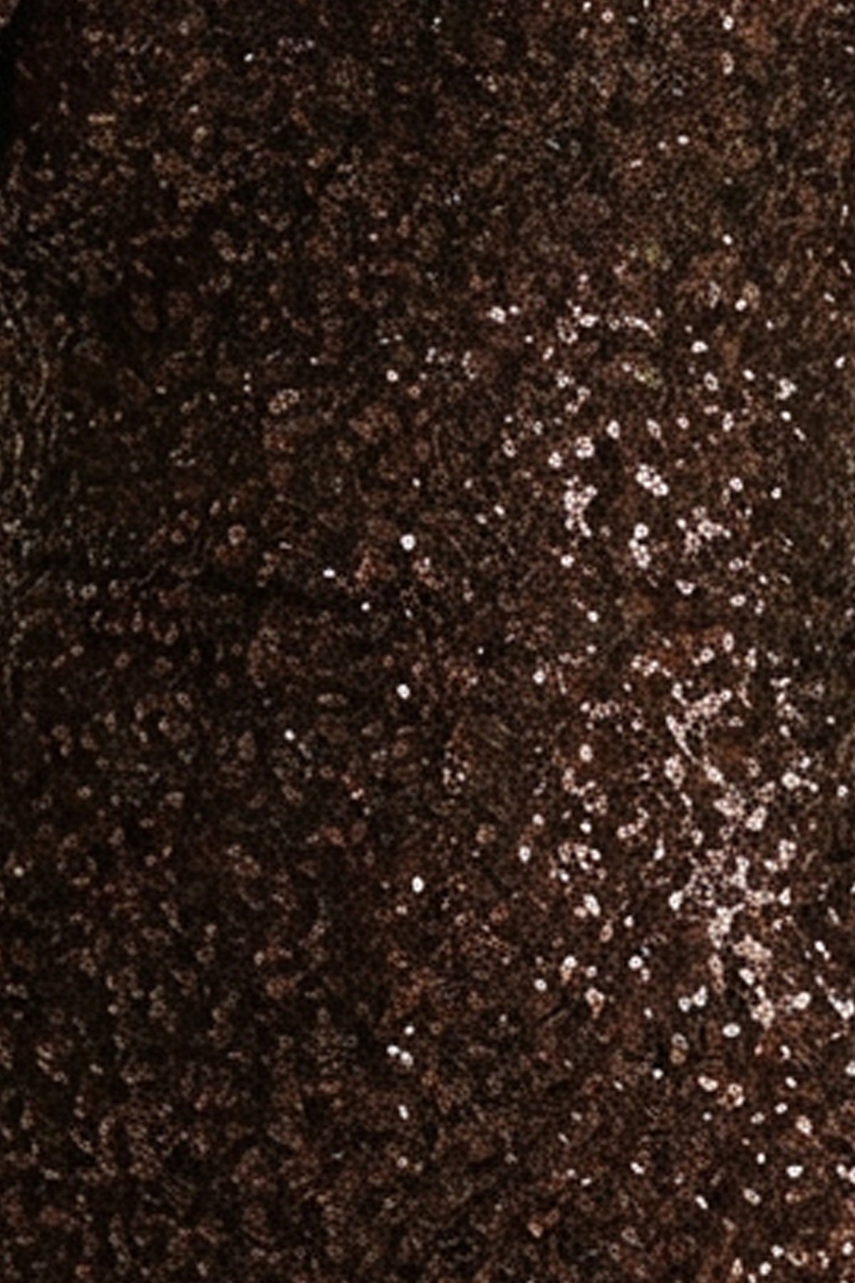 Galaxy | Brown Sequin High Neck Long Sleeve Maxi Dress