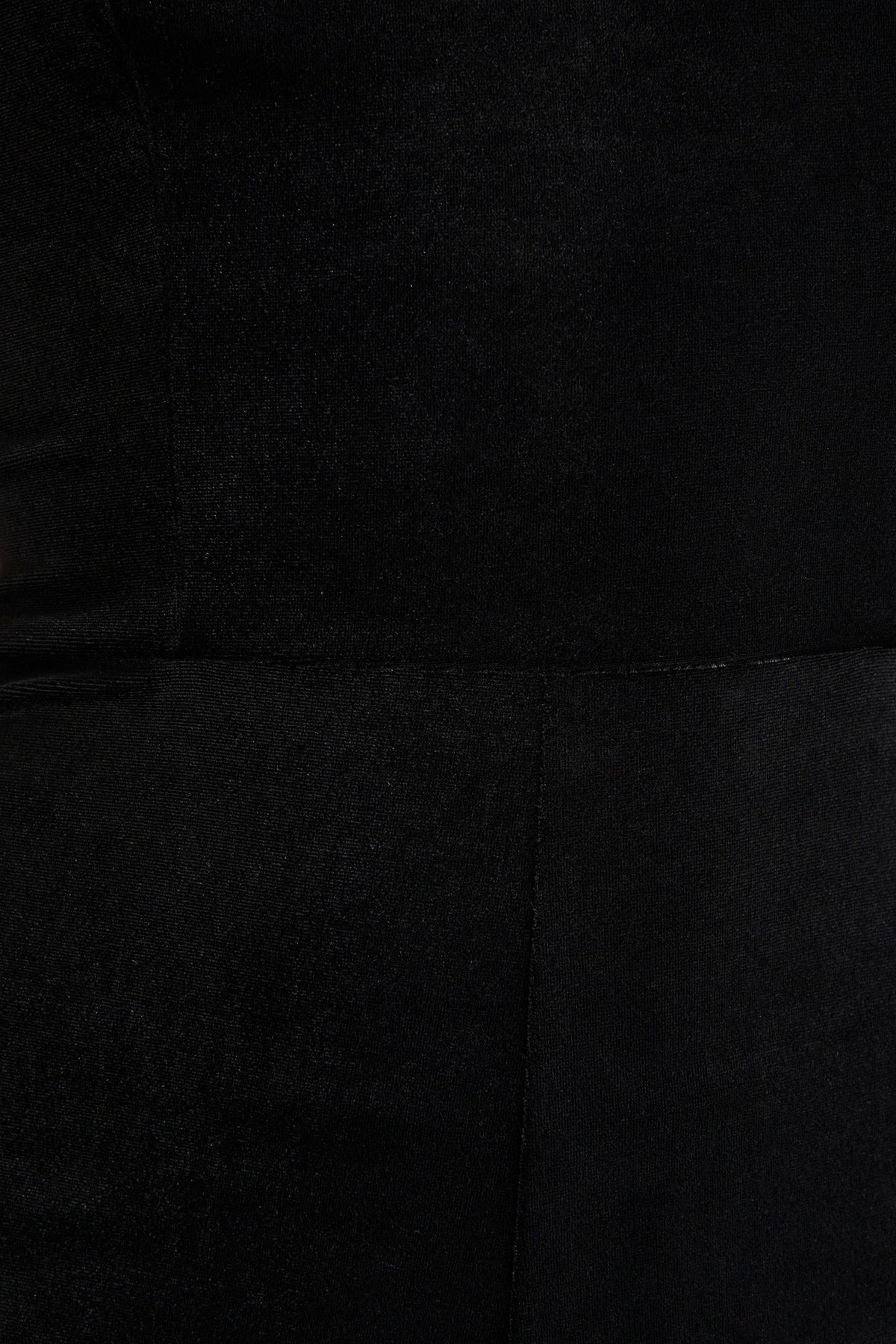 Arcane | Black Velvet Bandeau Jumpsuit With Scarf
