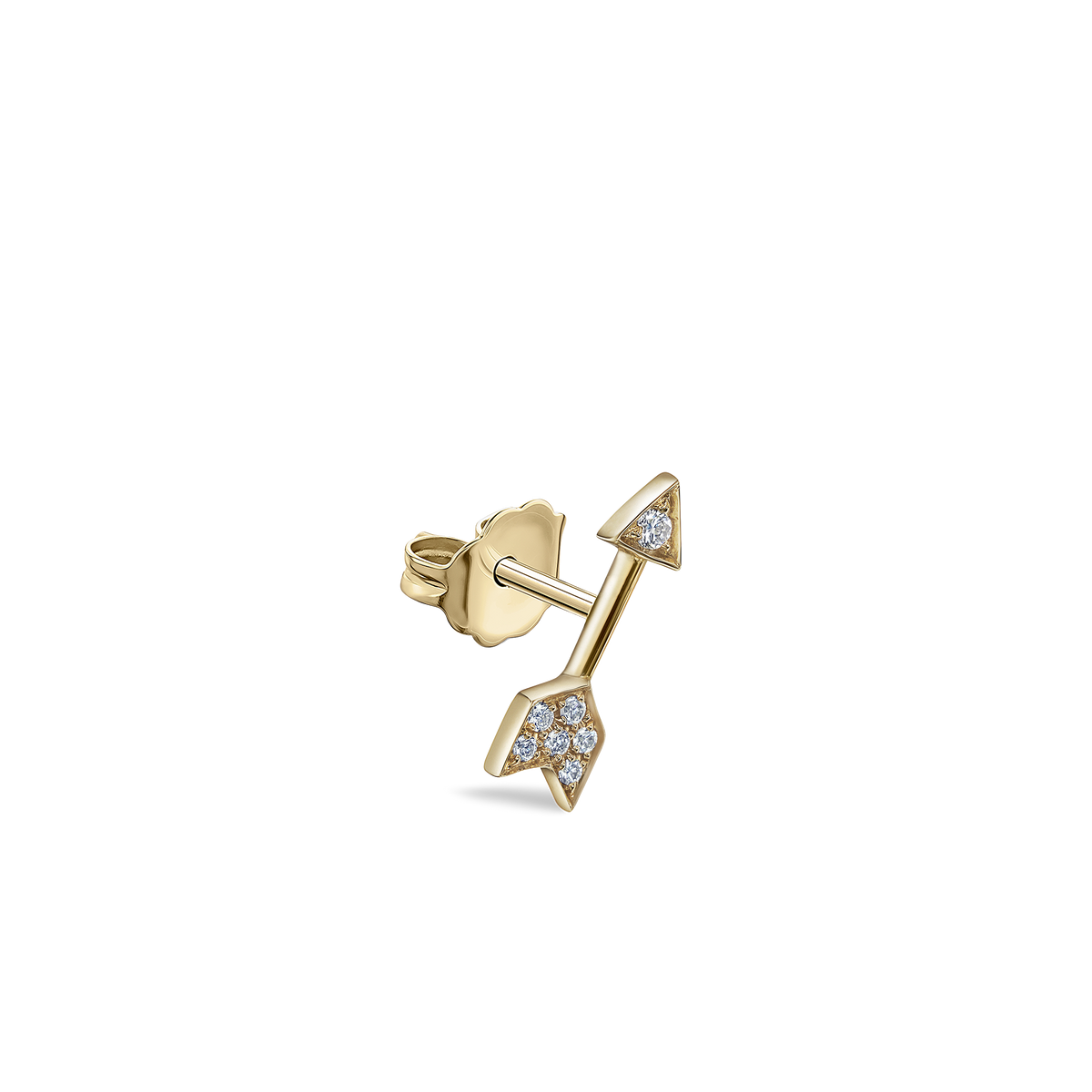 Diamond Arrow Stud Earring