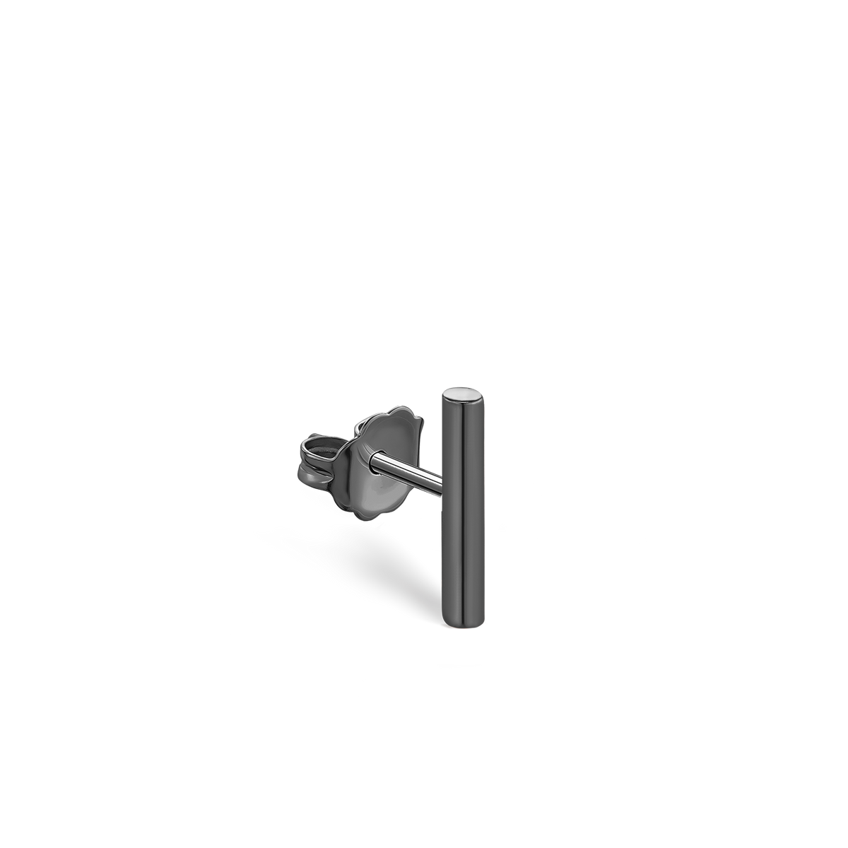 Polished Round Bar Stud Earring