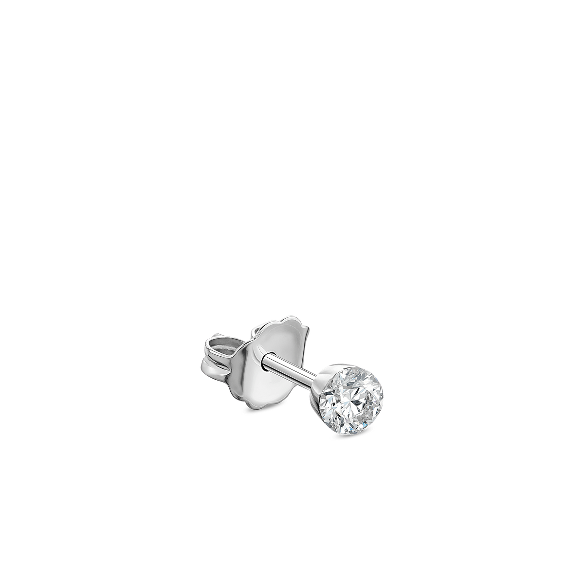 Invisible Set Diamond Stud Earring