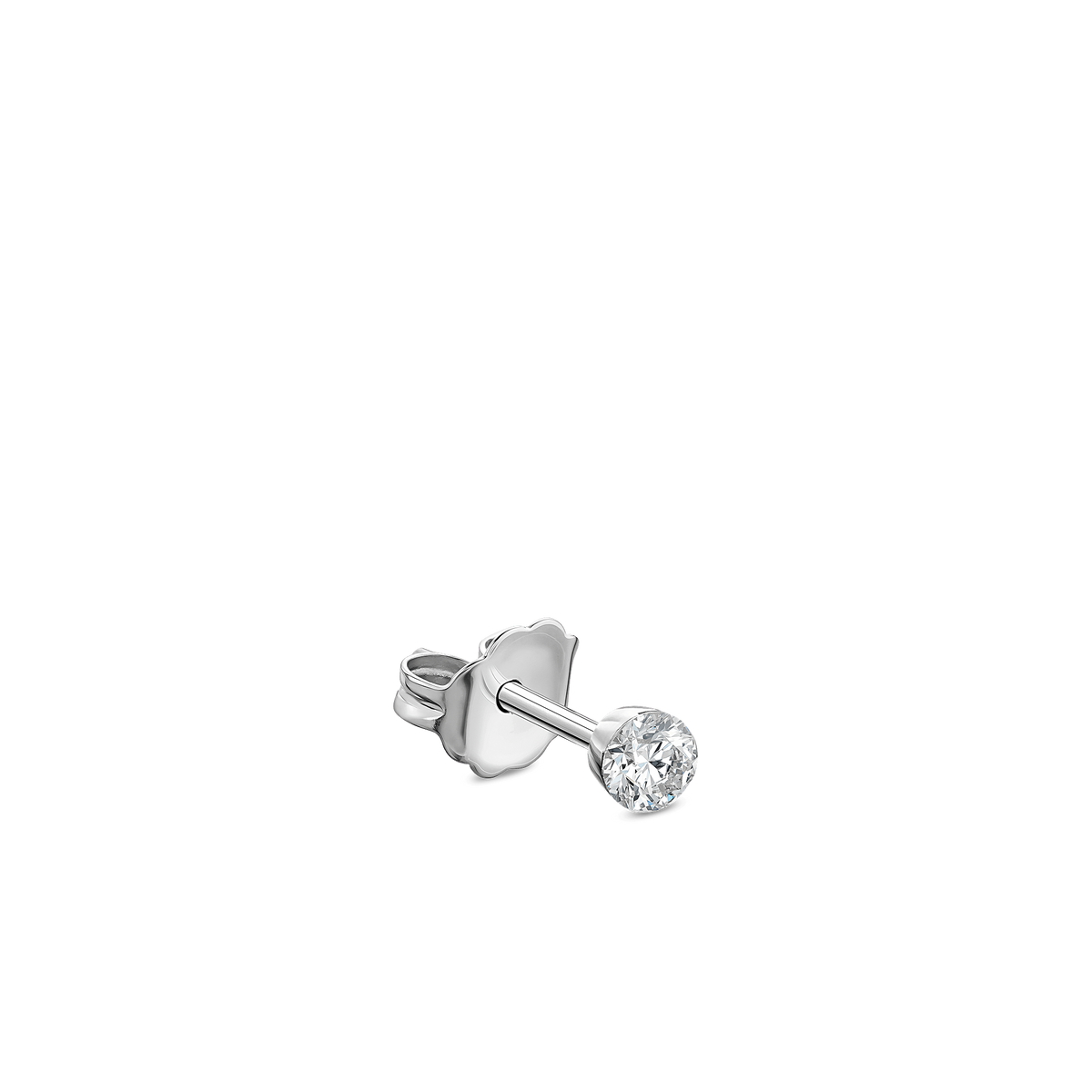 Invisible Set Diamond Stud Earring