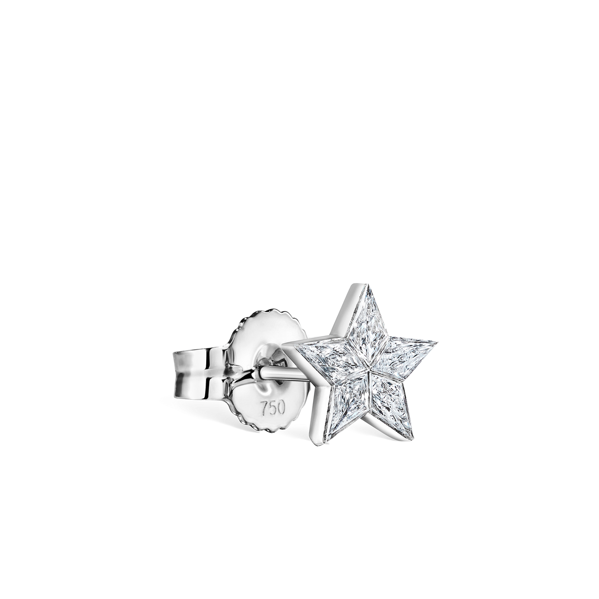 Invisible Set Diamond Star Stud Earring