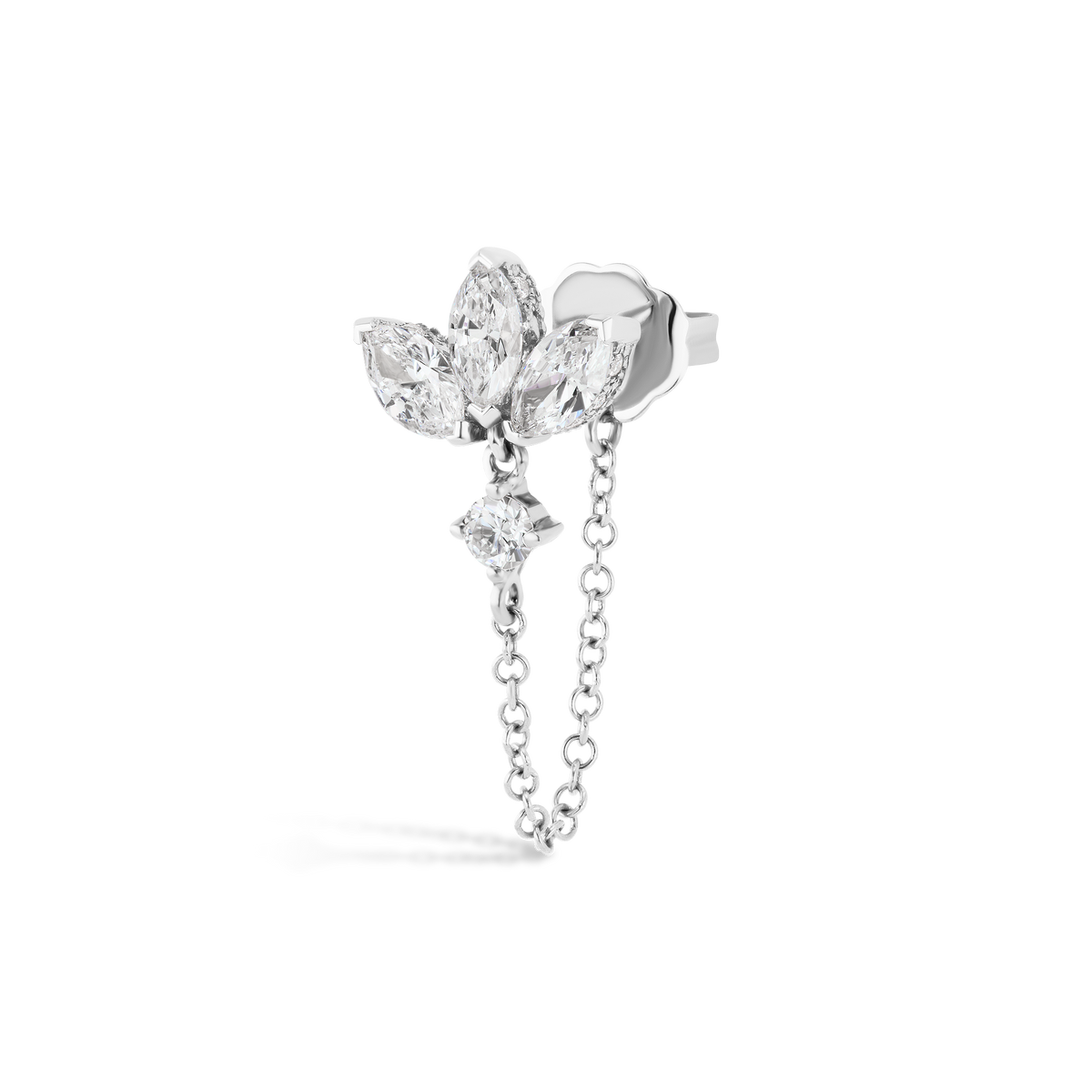 Diamond Lotus Dangle Chain Wrap