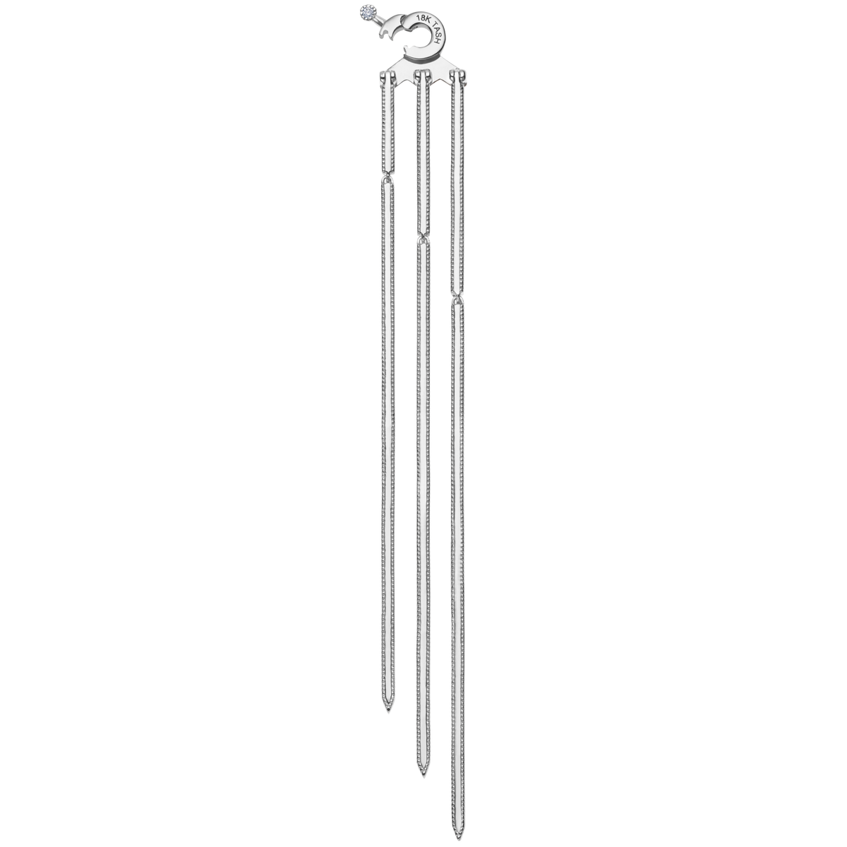 Triple Diamond Eternity Bar Conch Charm