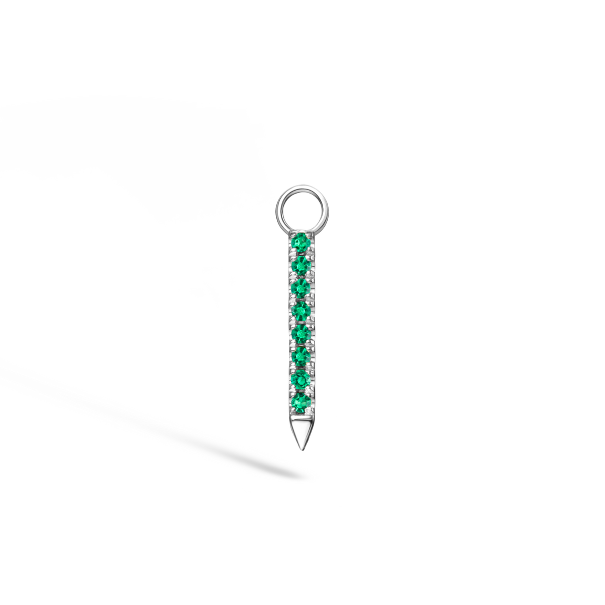 Diamond and Emerald Eternity Bar Charm
