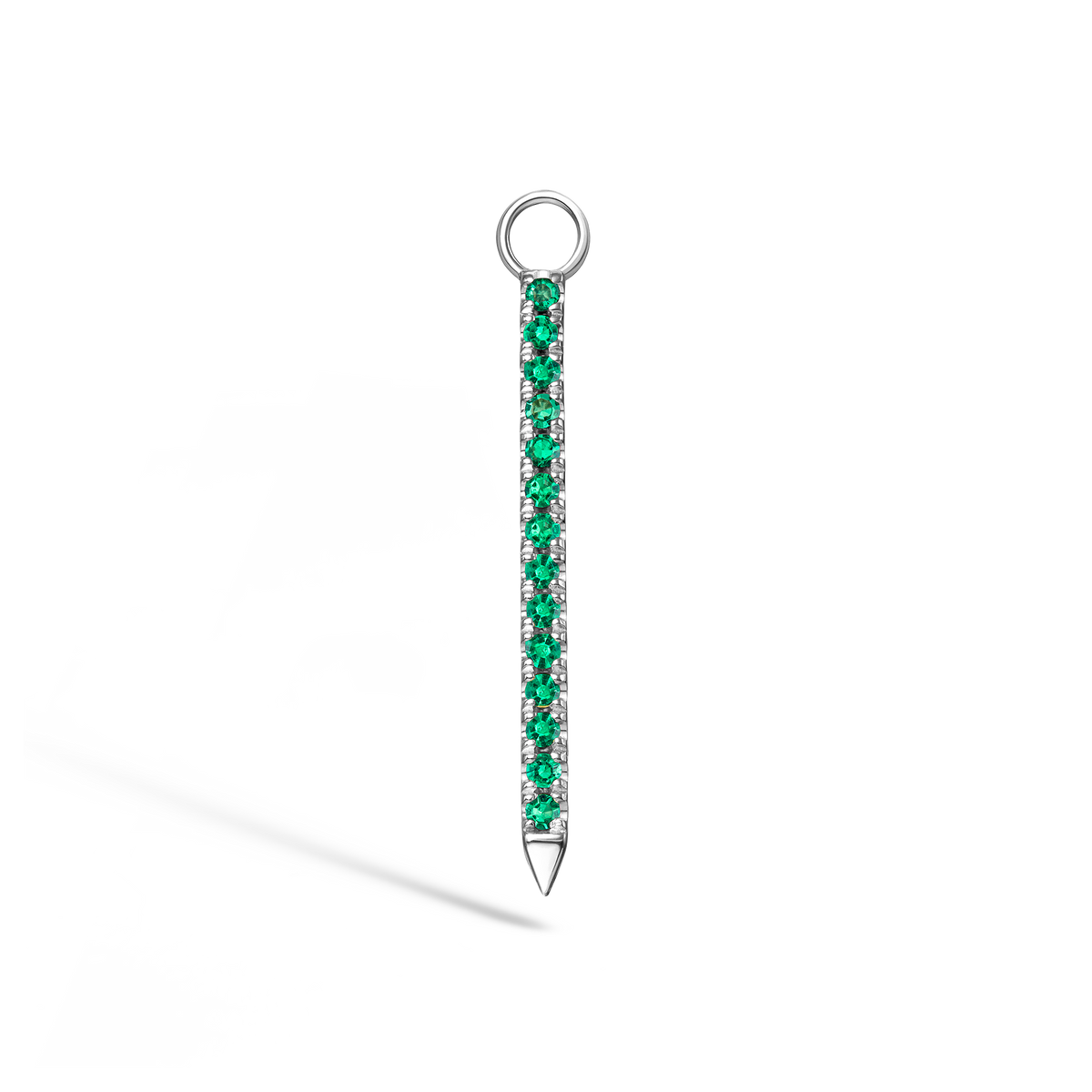 Diamond and Emerald Eternity Bar Charm