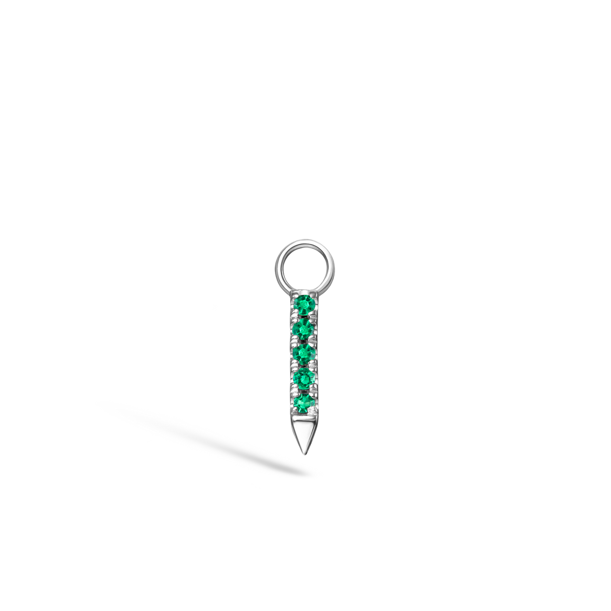 Diamond and Emerald Eternity Bar Charm