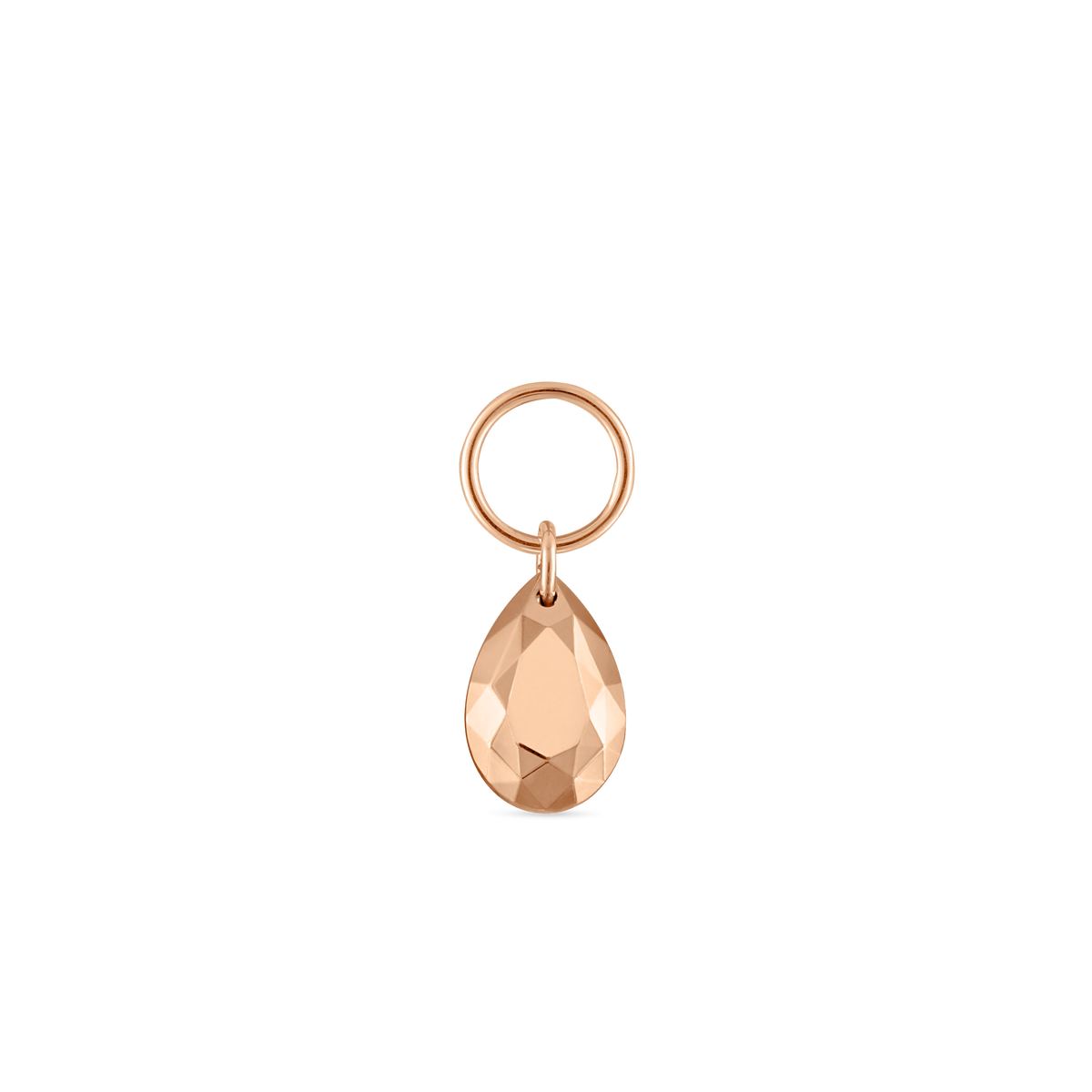 Faceted Gold Pear Charm