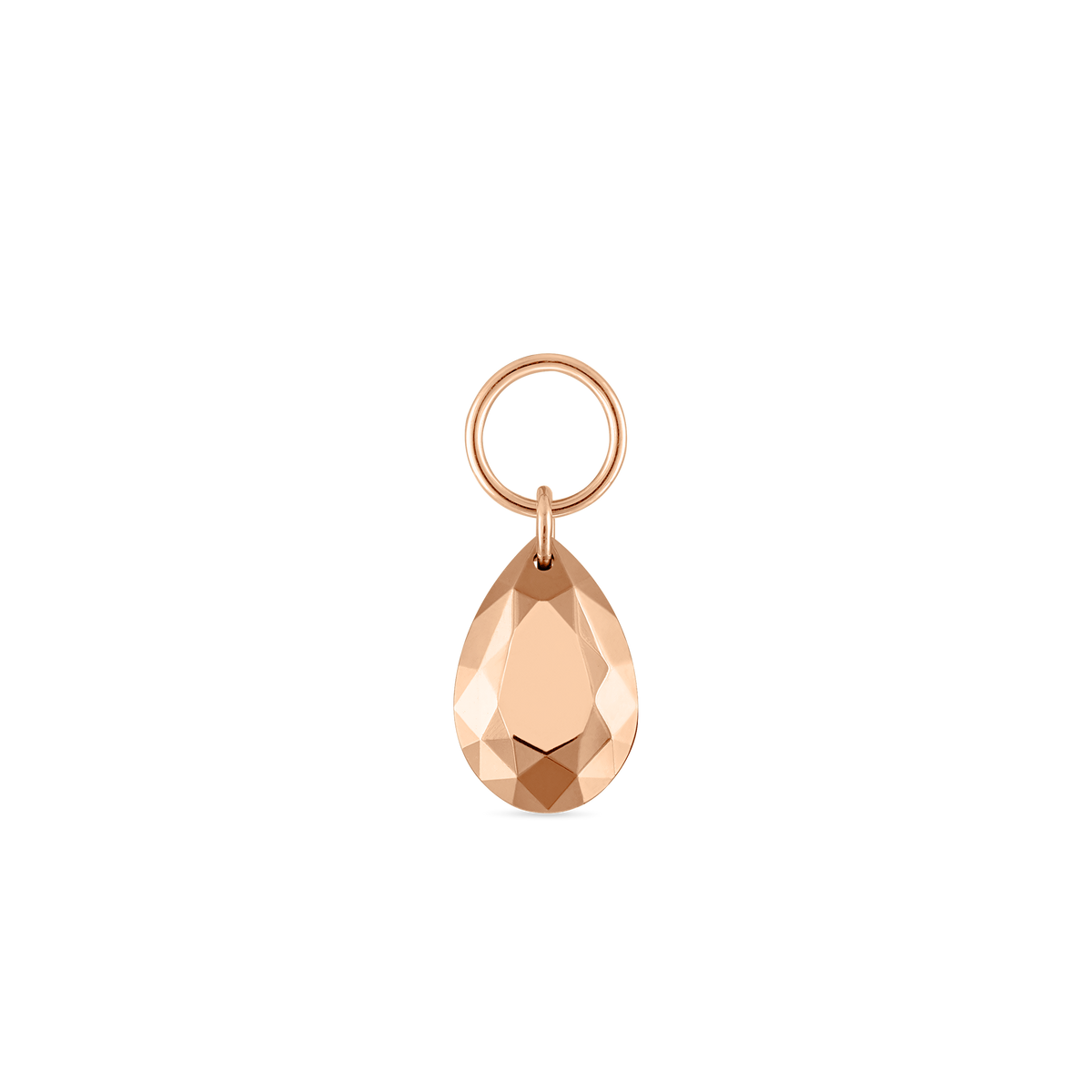 Faceted Gold Pear Charm