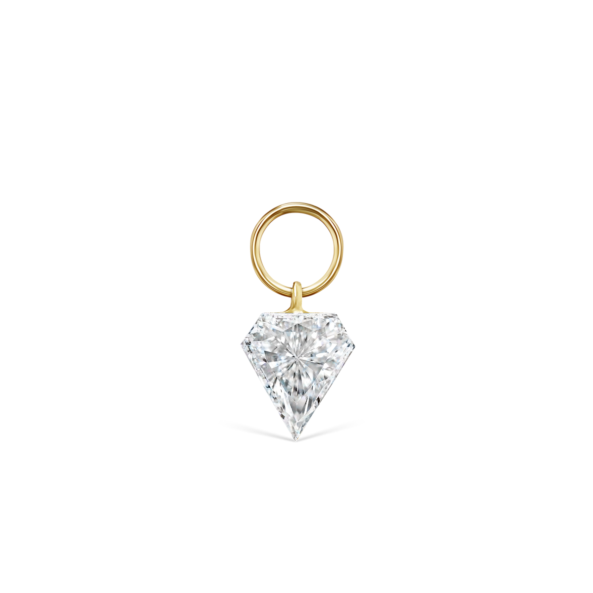 Invisible Set Diamond Silhouette Charm