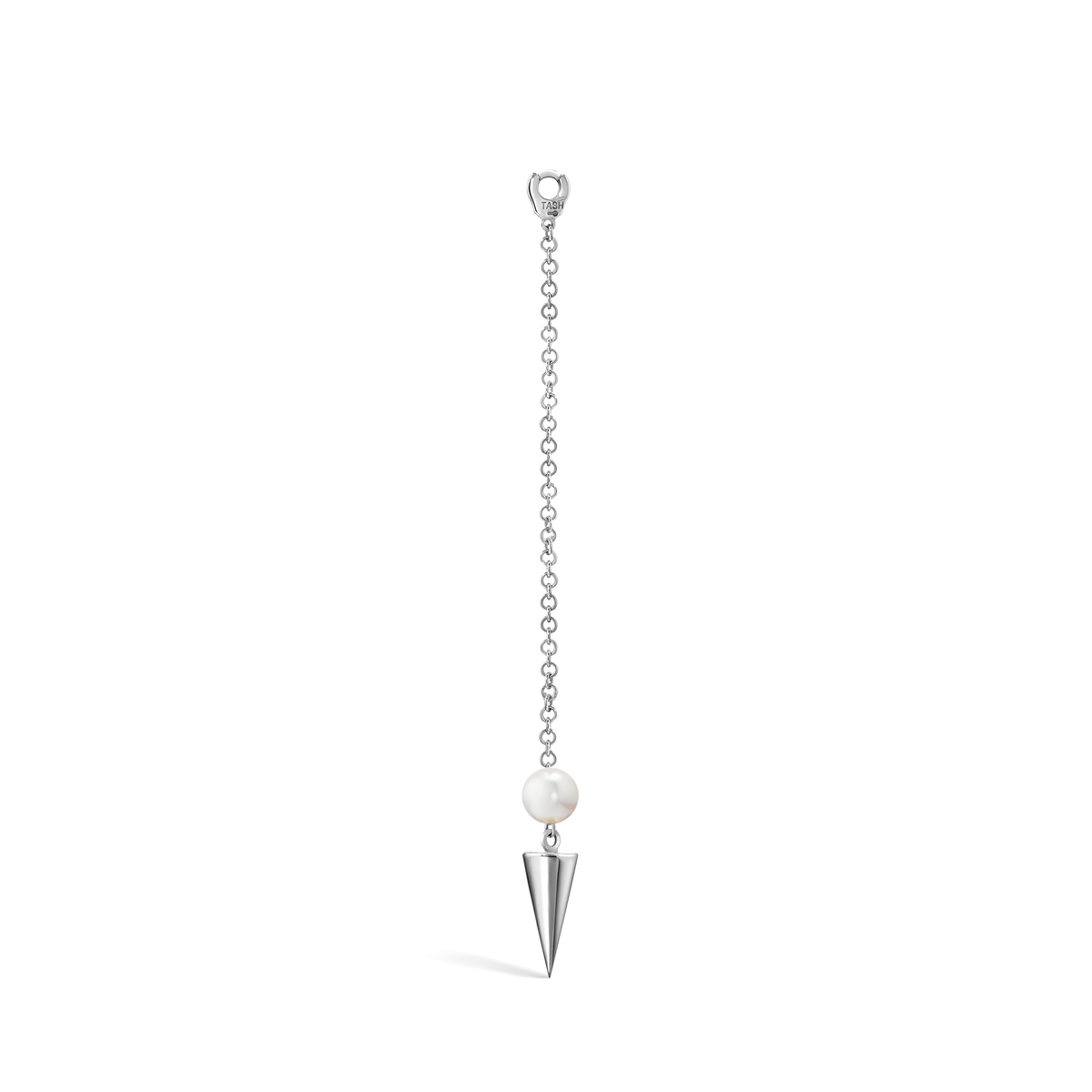 Pearl and Long Spike Pendulum Charm