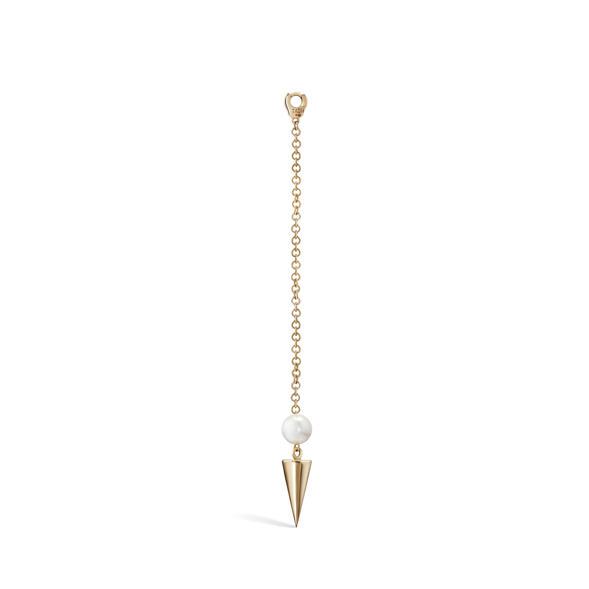 Pearl and Long Spike Pendulum Charm
