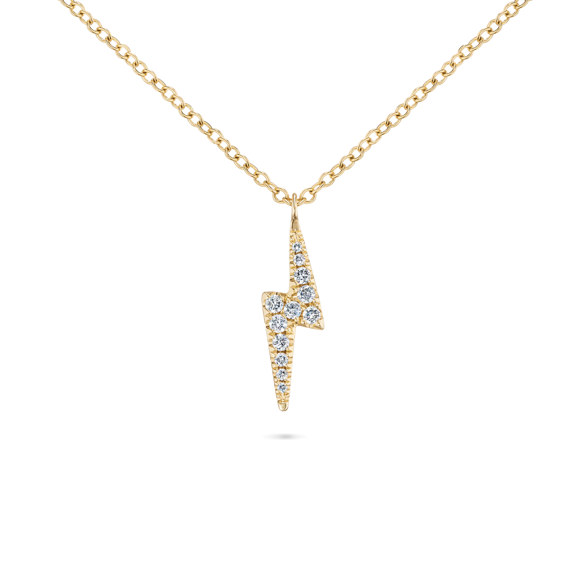 Diamond and Sapphire Lightning Bolt Necklace