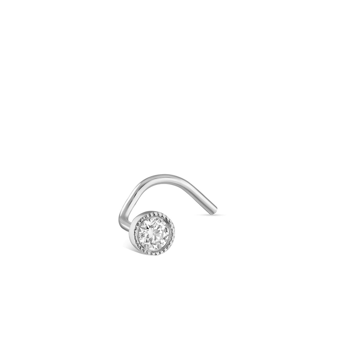 Diamond Scalloped Set Nostril Screw