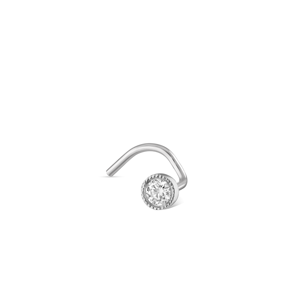 Diamond Scalloped Set Nostril Screw