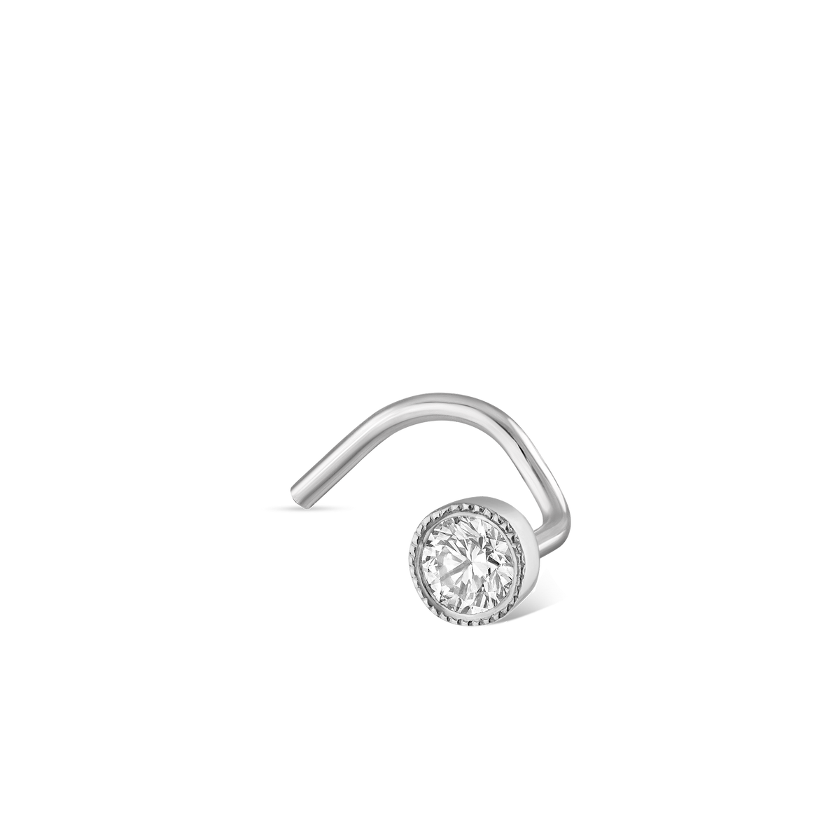 Diamond Scalloped Set Nostril Screw