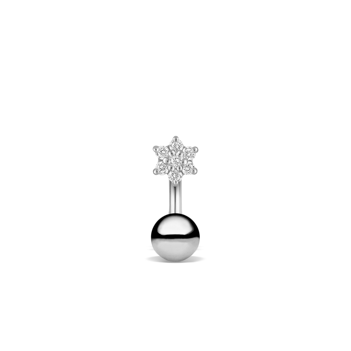 Diamond Flower and Ball Rook Barbell