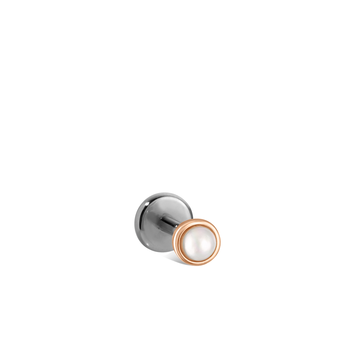 Natural Pearl Threaded Stud Earring With Titanium Backing
